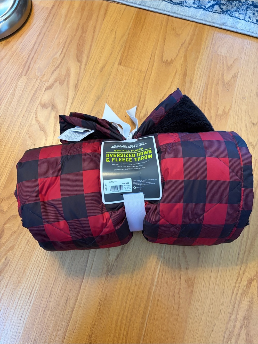 Eddie Bauer Oversized Down Throw NWT Buffalo plaid